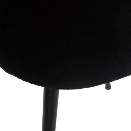 Chaise De Table Velours Noir Blanc Atmosphera