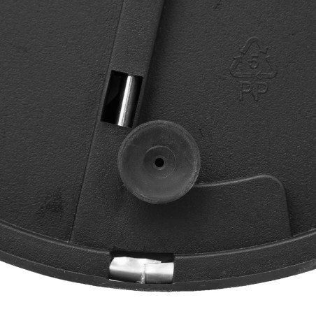 Poubelle En Métal Couvercle En Bambou Noire Five