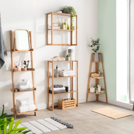 Étagère Échelle 4 Niveaux Bambou Five