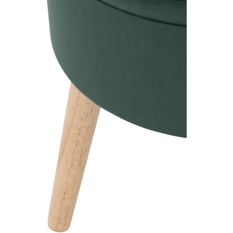 Tabouret Coffre Velours Tess Vert Cèdre - Atmosphera