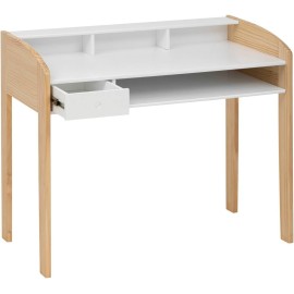 Bureau Primaire En Bois Tod Blanc - Atmosphera For Kids 2