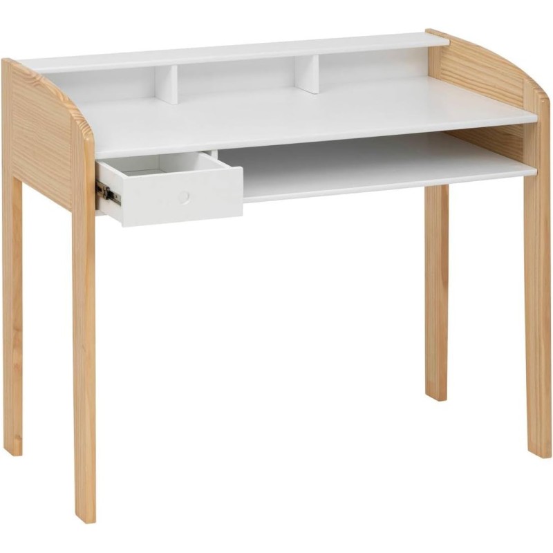 Bureau Primaire En Bois Tod Blanc - Atmosphera For Kids