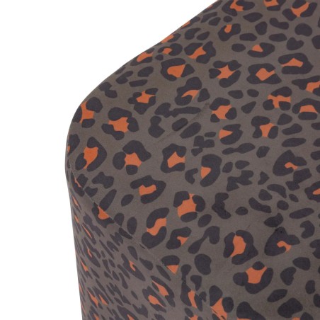 Pouf En Velours Boudoir Vert Kaki - Atmosphera