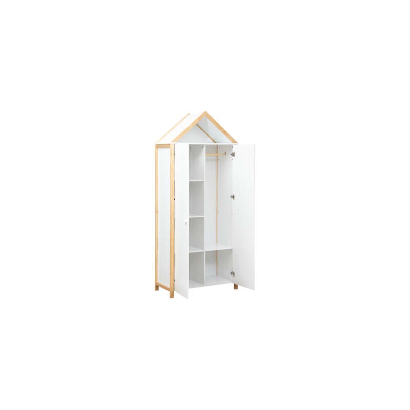 Armoire Pour Enfant En Bois Kima Blanc - Atmosphera For Kids