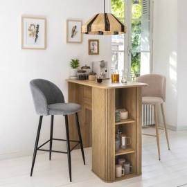 Chaise de bar Céleste Beige Atmosphera 2