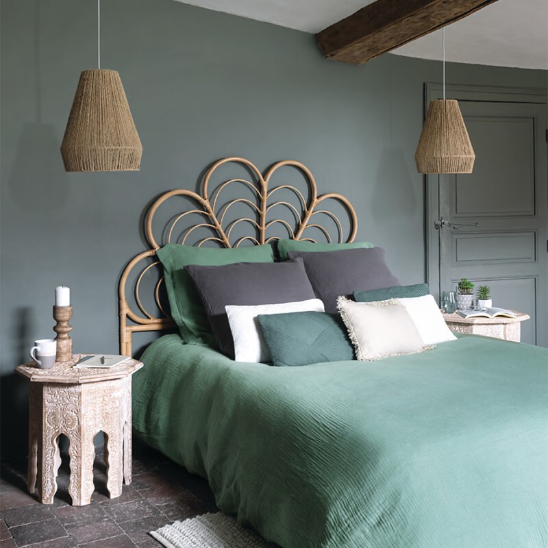 Parure de lit Flora Vert 260x240 Atmosphera