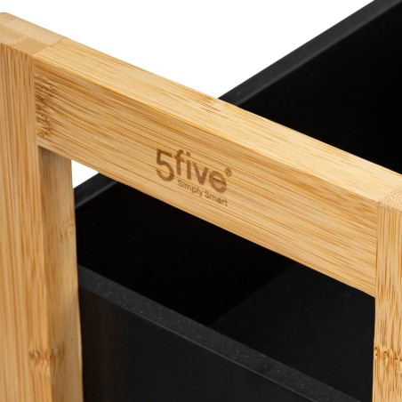 Desserte En Bambou 3 Niveaux Noir Five