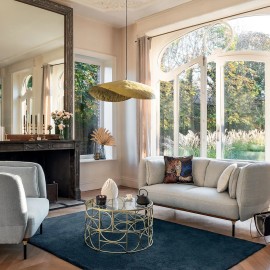 Tapis De Salon Reflet Joanne 120x170 Bleu Encre Atmosphera 2