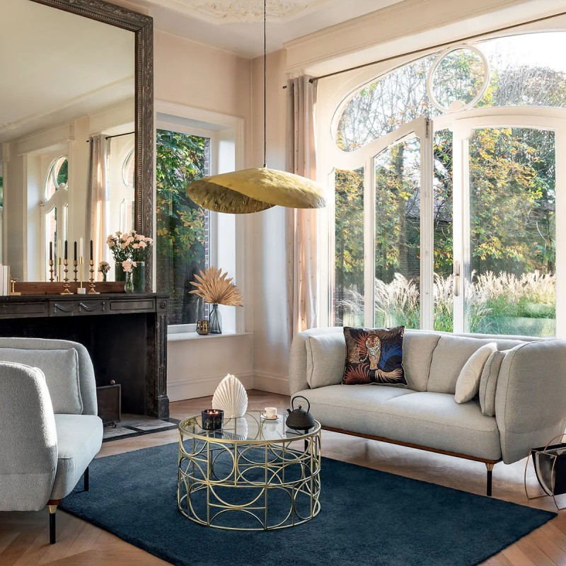 Tapis De Salon Reflet Joanne 120x170 Bleu Encre Atmosphera