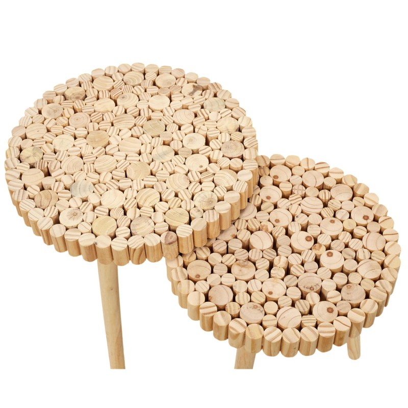 Lot de 2 Tables gigognes Rondin Home Deco Factory
