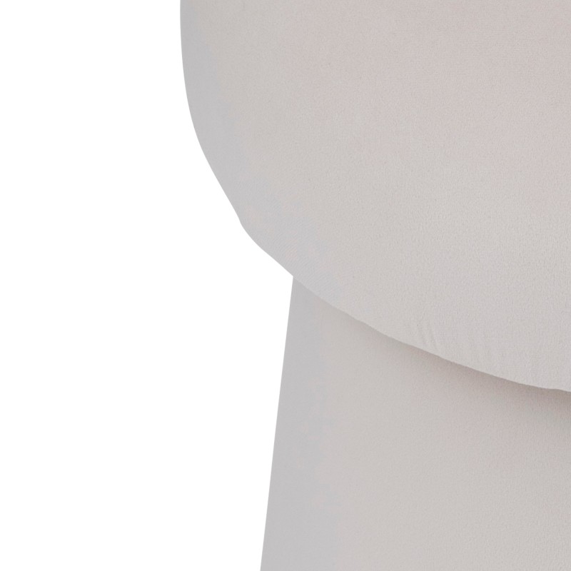 Pouf Champignon En Velours Noa Ivoire Atmosphera