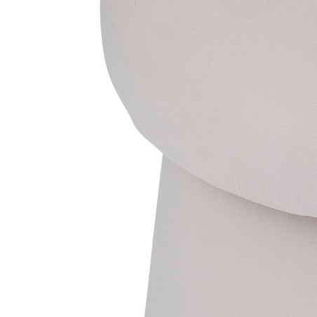 Pouf Champignon En Velours Noa Ivoire Atmosphera