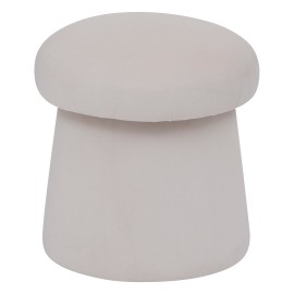 Pouf Champignon En Velours Noa Ivoire Atmosphera