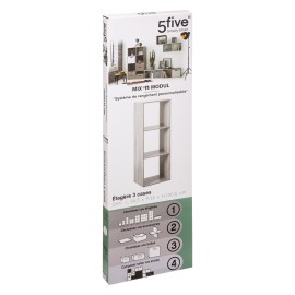 Etagère 3 cases Mix'n'modul Gris - Five 2