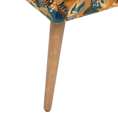 Fauteuil En Velours Sango Ocre - Atmopshera