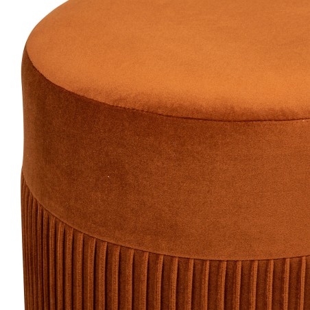 Pouf En Velours Nofy Ambre - Atmosphera