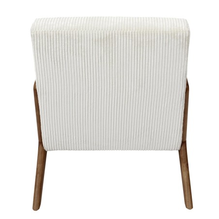 Fauteuil De Salon Côtelé Scott Beige - Home Deco Factory