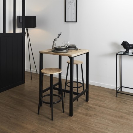 Table à manger avec 2 tabourets Loka - Home Deco Factory