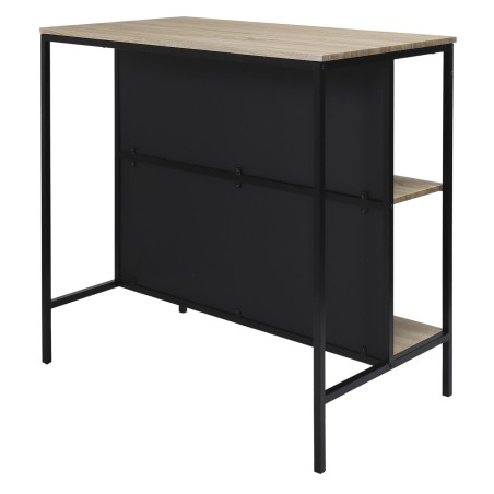 Table ilot 2 tabourets Loka Noir - Home Deco Factory