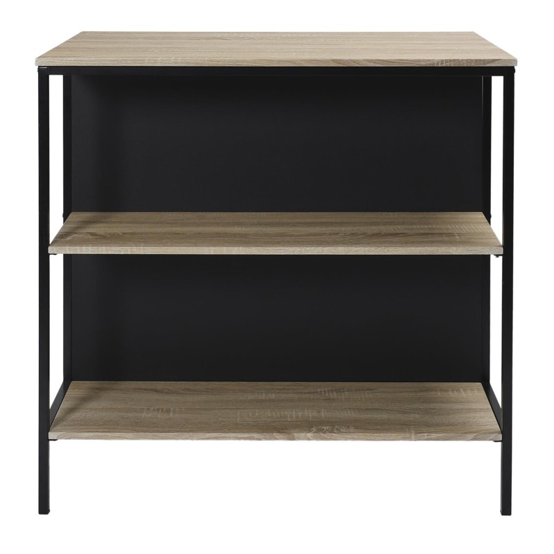 Table ilot 2 tabourets Loka Noir - Home Deco Factory