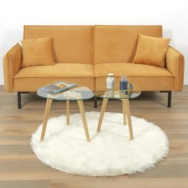 Lot De 2 Tables Gigognes Galet En Verre - Home Deco Factory 2