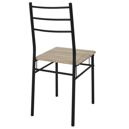 Table et 4 chaises Loka Marron - Home Deco Factory