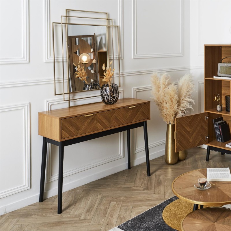 Console En Bois Felix Marron - Home Deco Factory