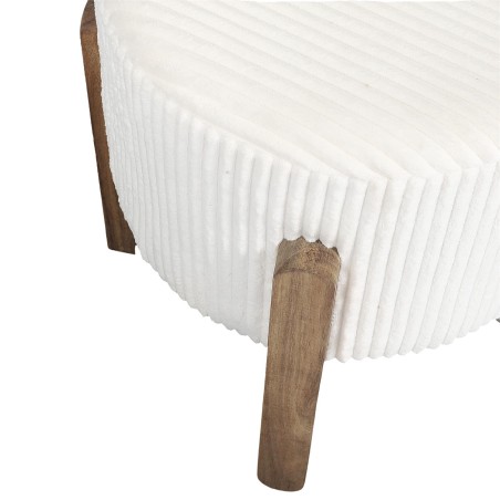 Tabouret Côtelé Scott Beige - Home Deco Factory