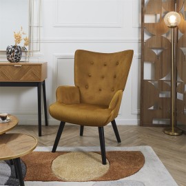 Fauteuil De Salon Giulia Jaune - Home Deco Factory 2