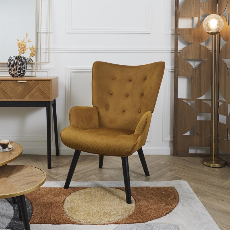 Fauteuil De Salon Giulia Jaune - Home Deco Factory