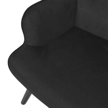 Fauteuil De Salon Giulia Noir - Home Deco Factory