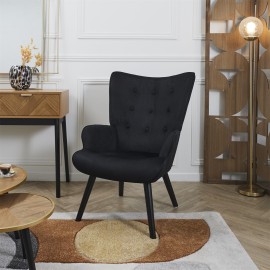 Fauteuil De Salon Giulia Noir - Home Deco Factory 2