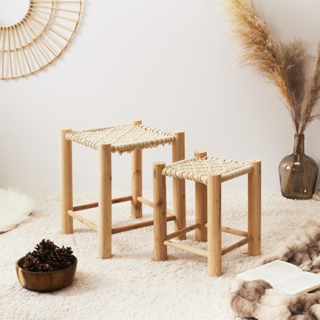 Lot De 2 Tabourets Gigognes Hamram - Home Deco Factory