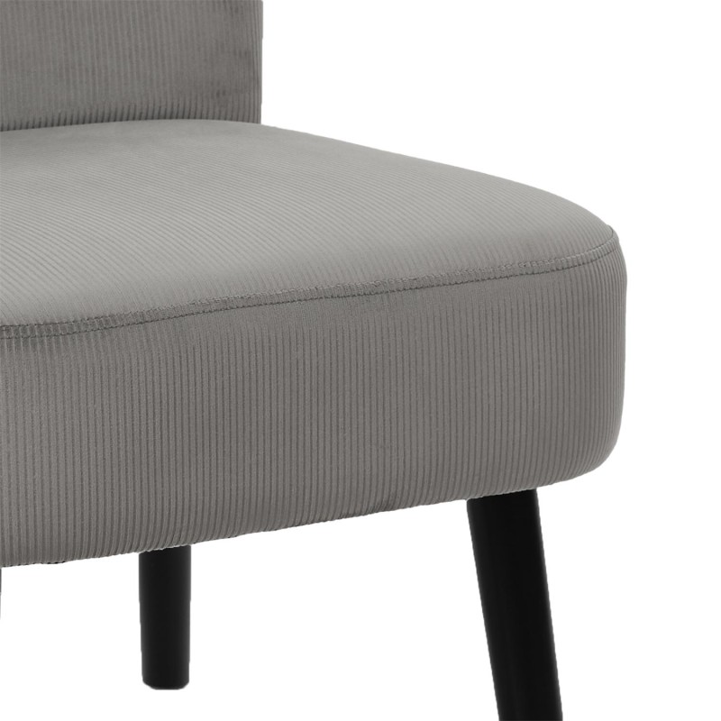 Fauteuil crapaud Giulia Gris - Home Deco Factory