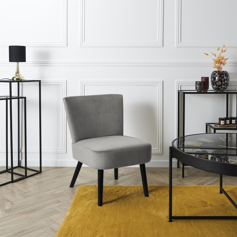 Fauteuil crapaud Giulia Gris - Home Deco Factory