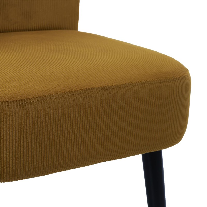Fauteuil crapaud Giulia Jaune - Home Deco Factory