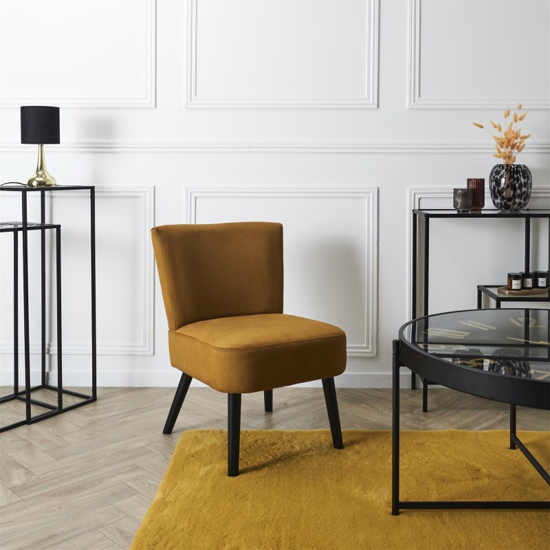 Fauteuil crapaud Giulia Jaune - Home Deco Factory