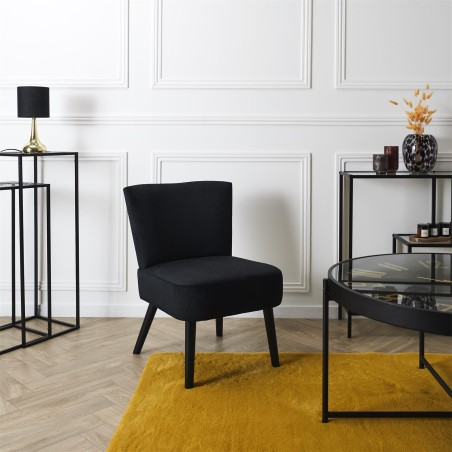 Fauteuil Crapaud Giulia Noir Home Deco Factory