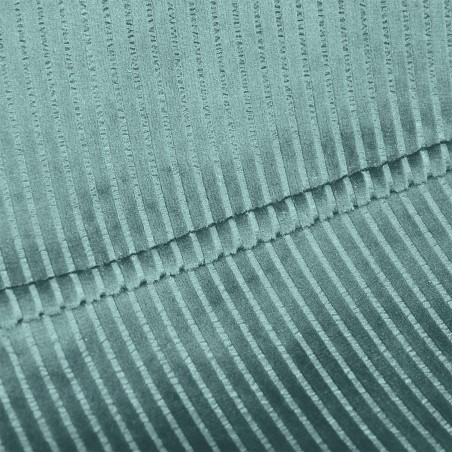 Chaise En Velours Côtelé Giulia Bleu Canard - Home Deco Factory