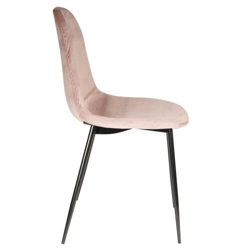 Chaise En Velours Côtelé Giulia Rose - Home Deco Factory