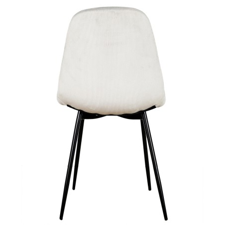 Chaise En Velours Côtelé Giulia Gris Clair - Home Deco Factory