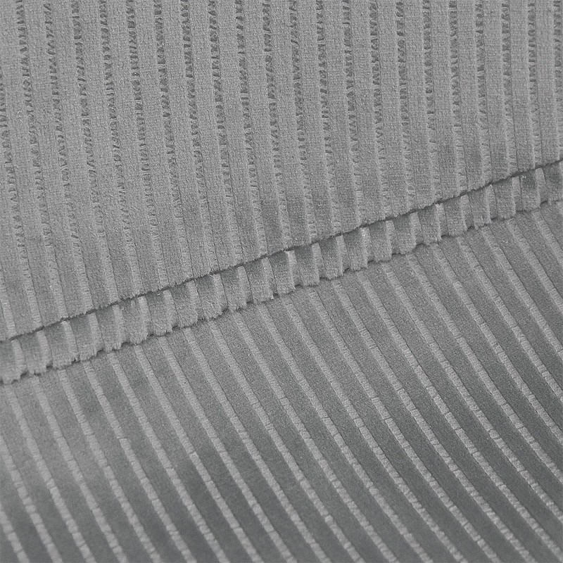 Chaise En Velours Côtelé Giulia Gris Clair - Home Deco Factory