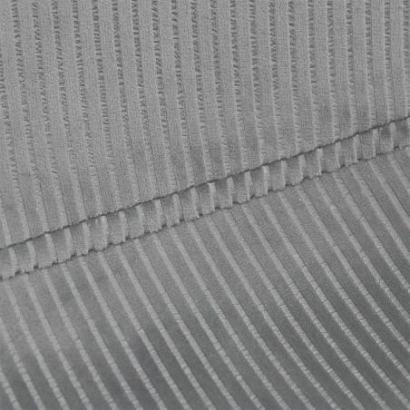 Chaise En Velours Côtelé Giulia Gris Clair - Home Deco Factory