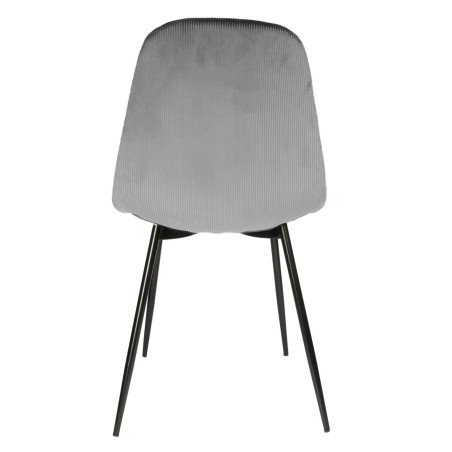 Chaise En Velours Côtelé Giulia Gris - Home Deco Factory