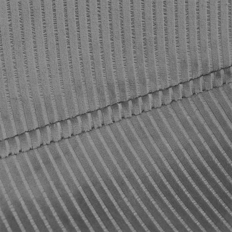 Chaise En Velours Côtelé Giulia Gris - Home Deco Factory