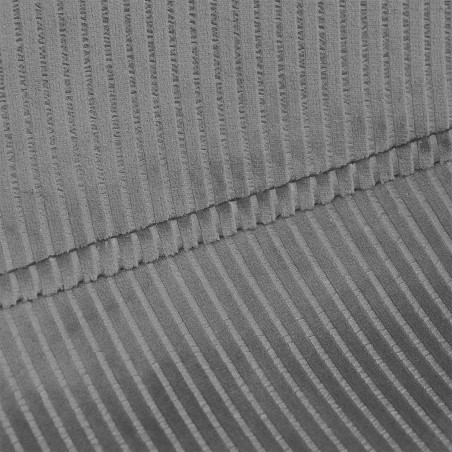 Chaise En Velours Côtelé Giulia Gris - Home Deco Factory