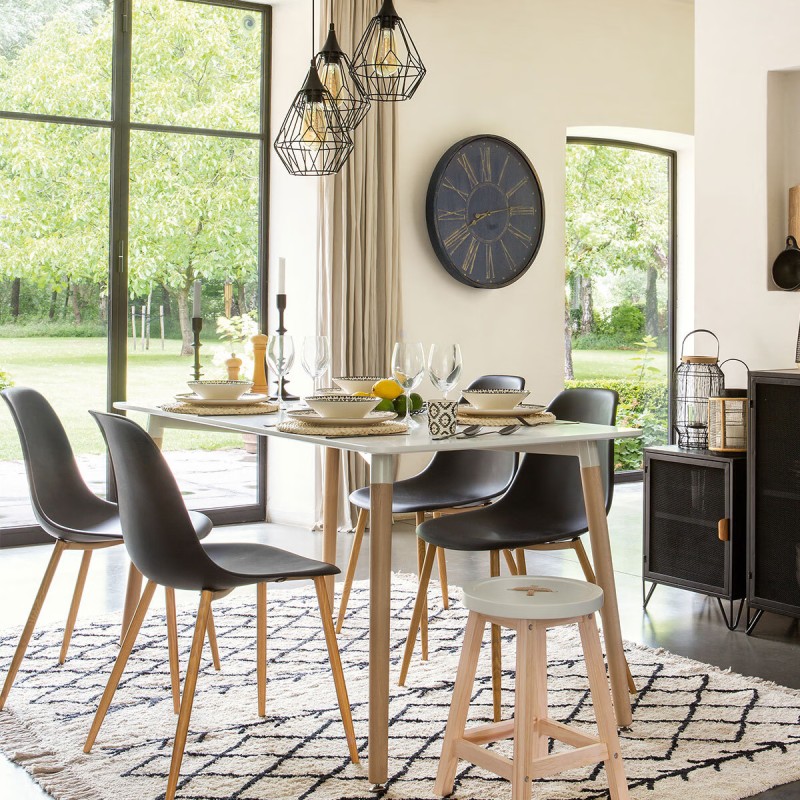 Chaise Polypropylène Taho Noire - Atmosphera