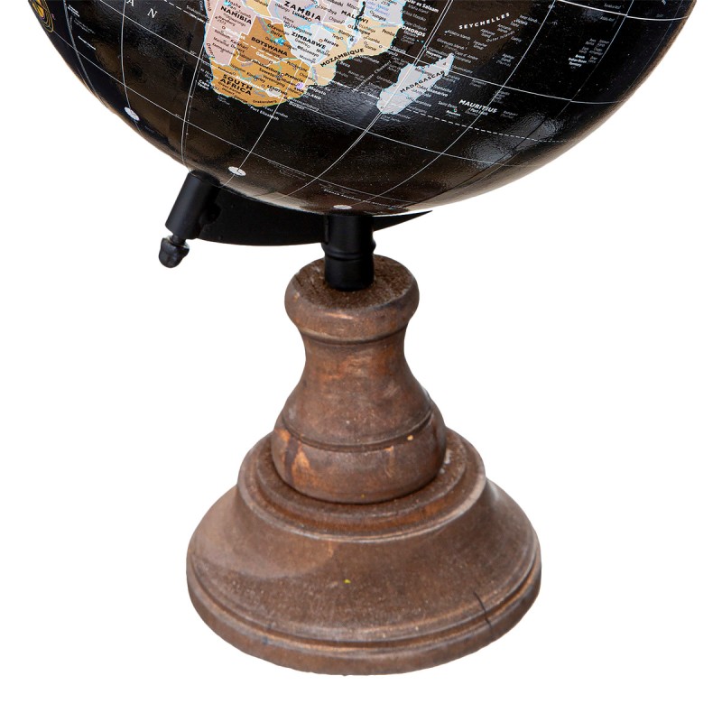 Globe Décoratif En Métal Et Pin H32 Noir - Atmosphera