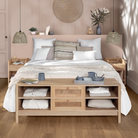 Meuble TV 2 Tiroirs Arty Beige - Atmosphera