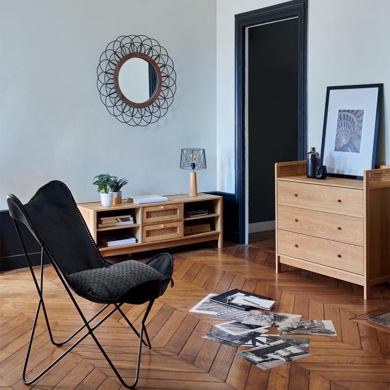 Meuble TV 2 Tiroirs Arty Beige - Atmosphera